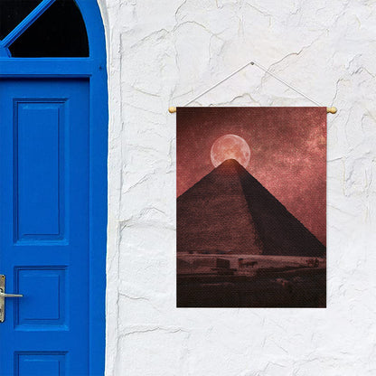 Bloody Moon Pyramid Print Garden Flag