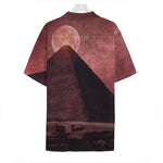 Bloody Moon Pyramid Print Hawaiian Shirt