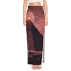 Bloody Moon Pyramid Print High Slit Maxi Skirt