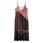 Bloody Moon Pyramid Print Jersey Midi Cami Dress