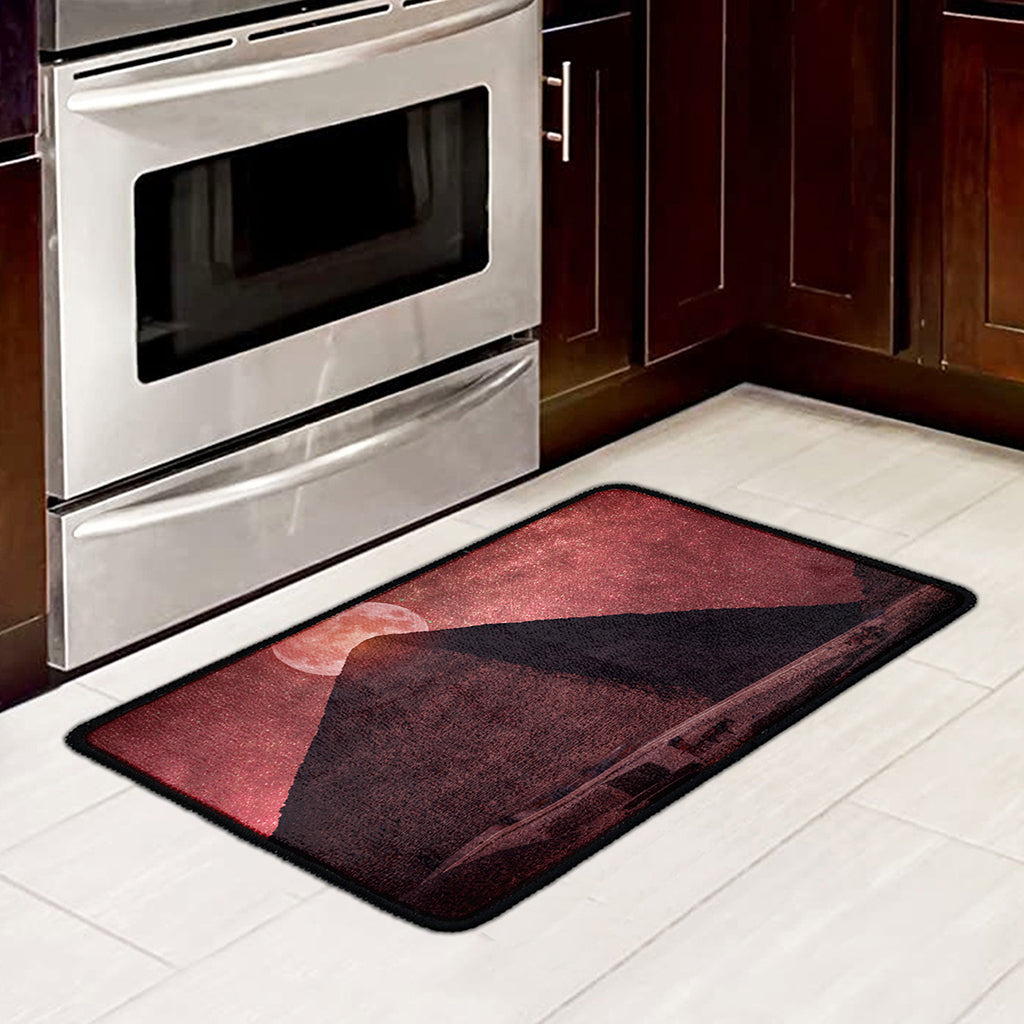 Bloody Moon Pyramid Print Kitchen Mat