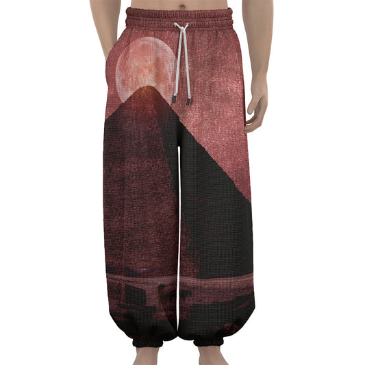 Bloody Moon Pyramid Print Lantern Pants