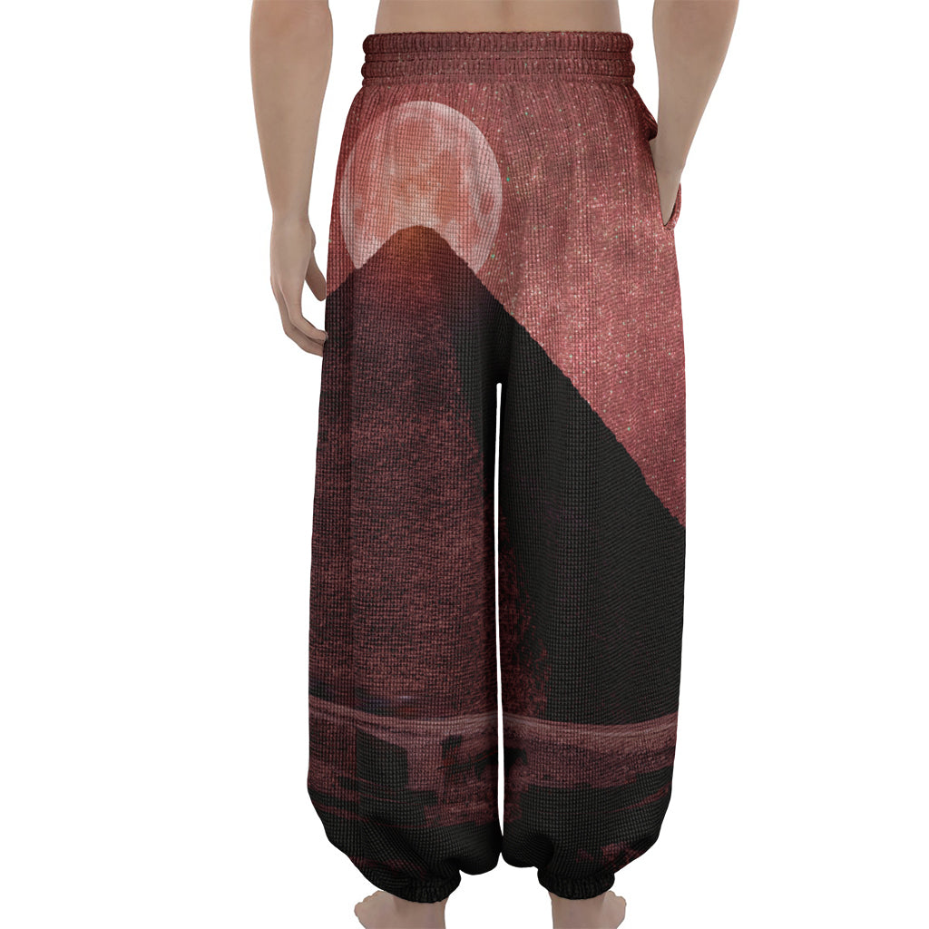 Bloody Moon Pyramid Print Lantern Pants