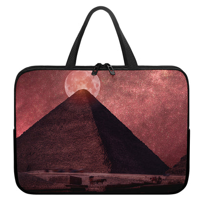 Bloody Moon Pyramid Print Laptop Sleeve With Handle