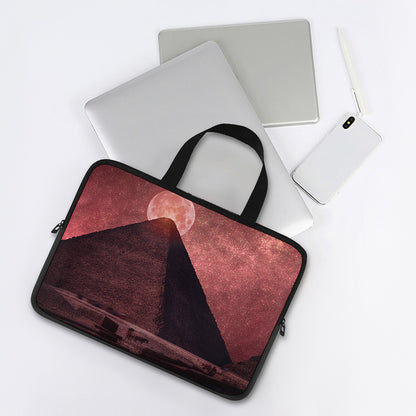 Bloody Moon Pyramid Print Laptop Sleeve With Handle