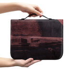 Bloody Moon Pyramid Print Leather Bible Cover