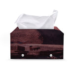 Bloody Moon Pyramid Print Leather Tissue Box Cover