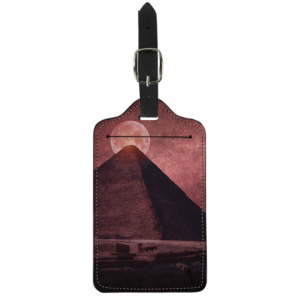 Bloody Moon Pyramid Print Luggage Tag