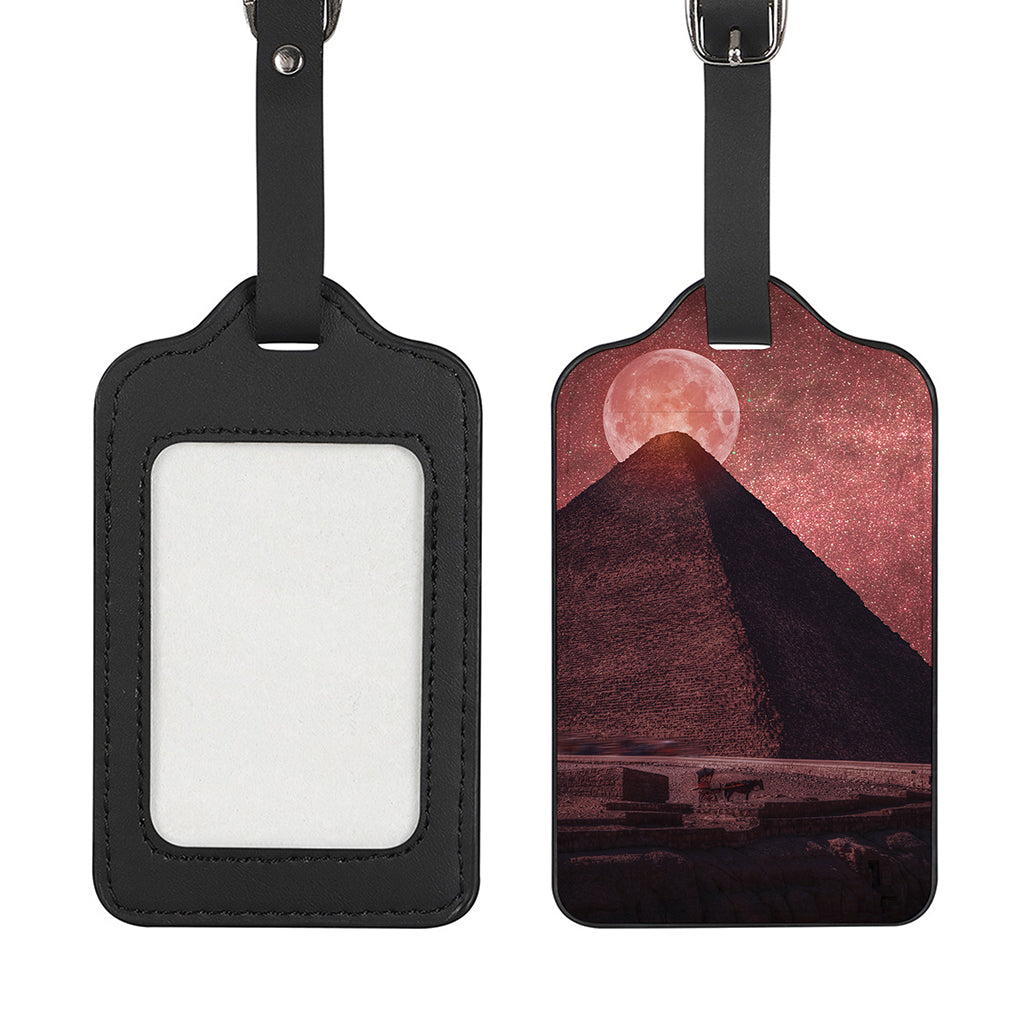 Bloody Moon Pyramid Print Luggage Tag