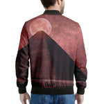 Bloody Moon Pyramid Print Men's Bomber Jacket