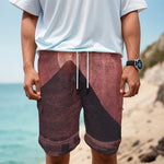 Bloody Moon Pyramid Print Men's Cargo Shorts