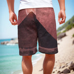 Bloody Moon Pyramid Print Men's Cargo Shorts