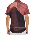 Bloody Moon Pyramid Print Men's Deep V-Neck Shirt