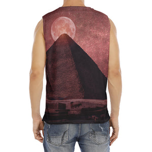 Bloody Moon Pyramid Print Men's Fitness Tank Top