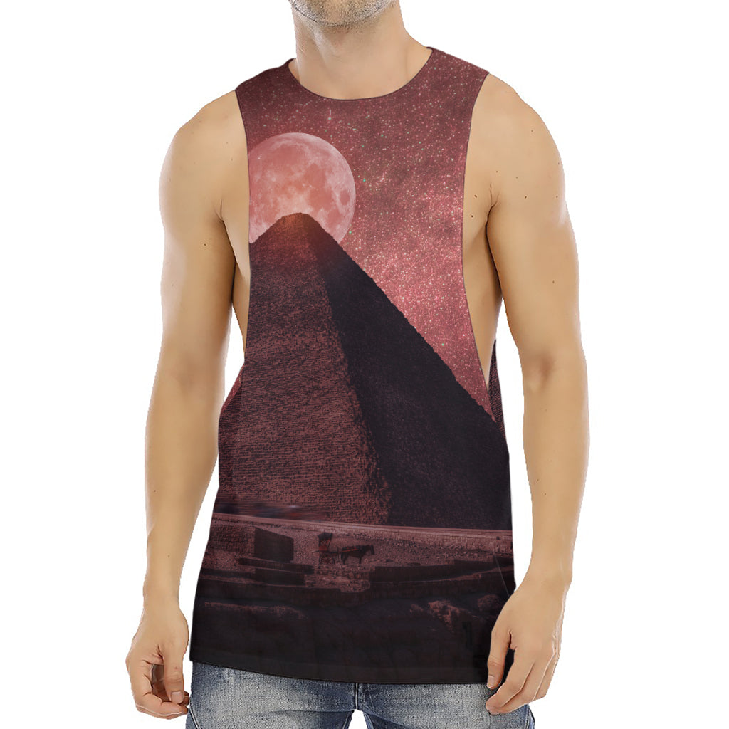 Bloody Moon Pyramid Print Men's Muscle Tank Top