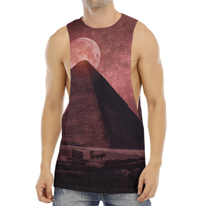 Bloody Moon Pyramid Print Men's Muscle Tank Top