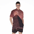 Bloody Moon Pyramid Print Men's Romper