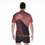 Bloody Moon Pyramid Print Men's Rompers