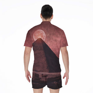 Bloody Moon Pyramid Print Men's Rompers