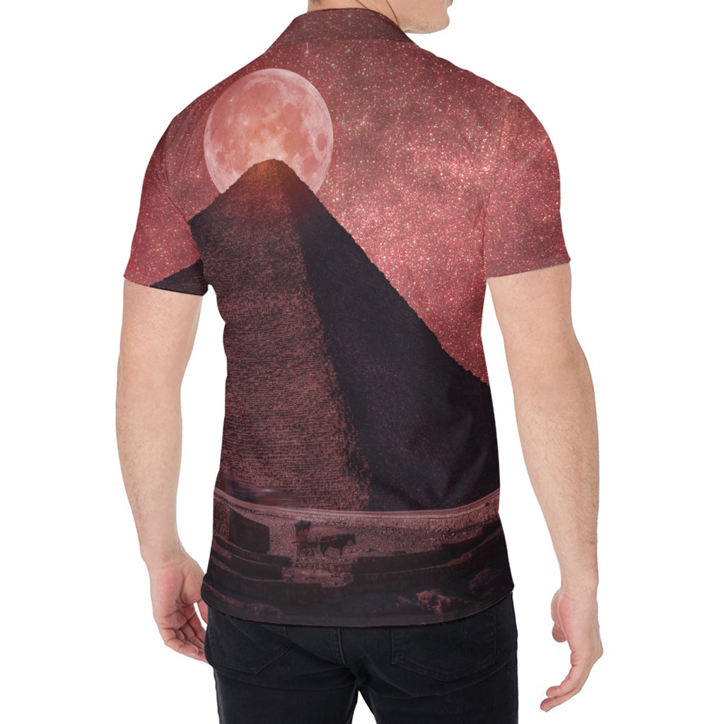 Bloody Moon Pyramid Print Men's Shirt