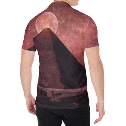 Bloody Moon Pyramid Print Men's Shirt