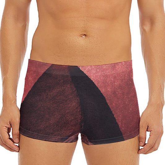 Bloody Moon Pyramid Print Men's Short Boxer Briefs