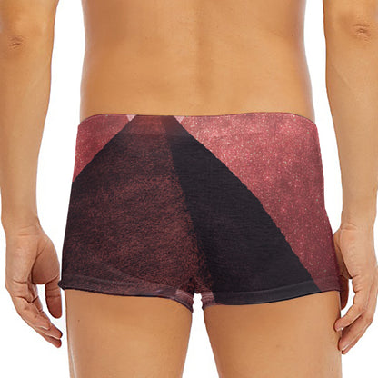 Bloody Moon Pyramid Print Men's Short Boxer Briefs