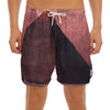 Bloody Moon Pyramid Print Men's Split Running Shorts