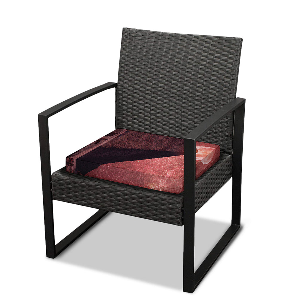 Bloody Moon Pyramid Print Outdoor Seat Cushion Cover
