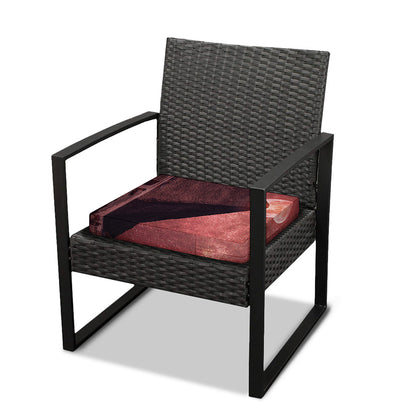 Bloody Moon Pyramid Print Outdoor Seat Cushion Cover