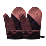 Bloody Moon Pyramid Print Oven Mitts