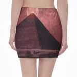 Bloody Moon Pyramid Print Pencil Mini Skirt