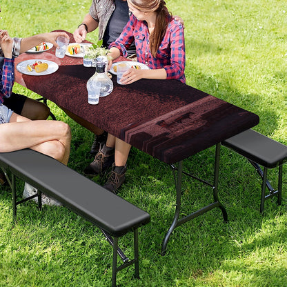 Bloody Moon Pyramid Print Picnic Table Cover