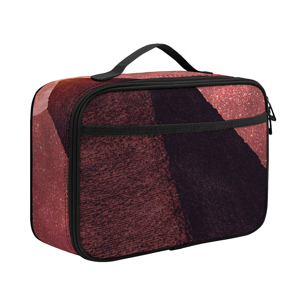 Bloody Moon Pyramid Print Portable Lunch Bag