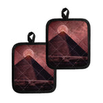 Bloody Moon Pyramid Print Pot Holders