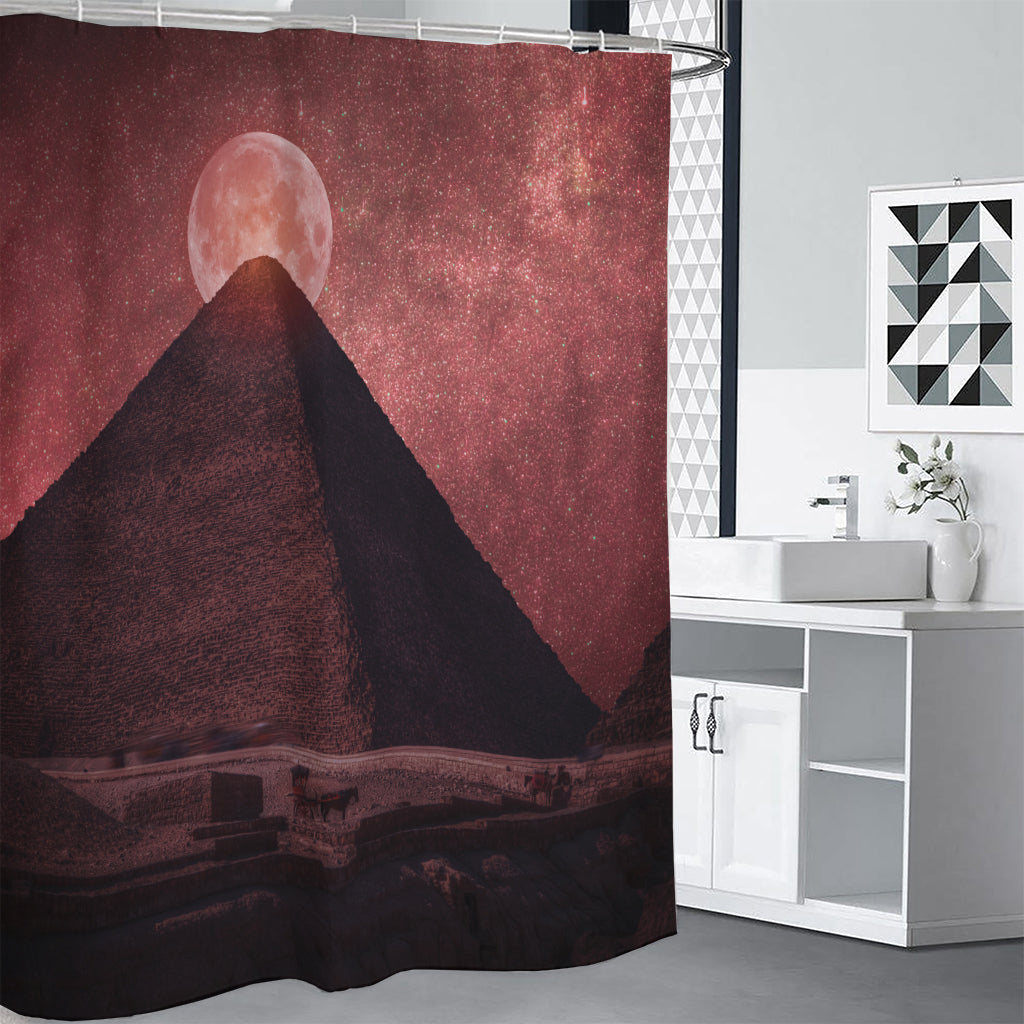 Bloody Moon Pyramid Print Premium Shower Curtain