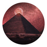 Bloody Moon Pyramid Print Round Blanket