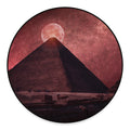 Bloody Moon Pyramid Print Round Floor Mat