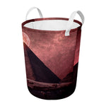 Bloody Moon Pyramid Print Round Laundry Basket