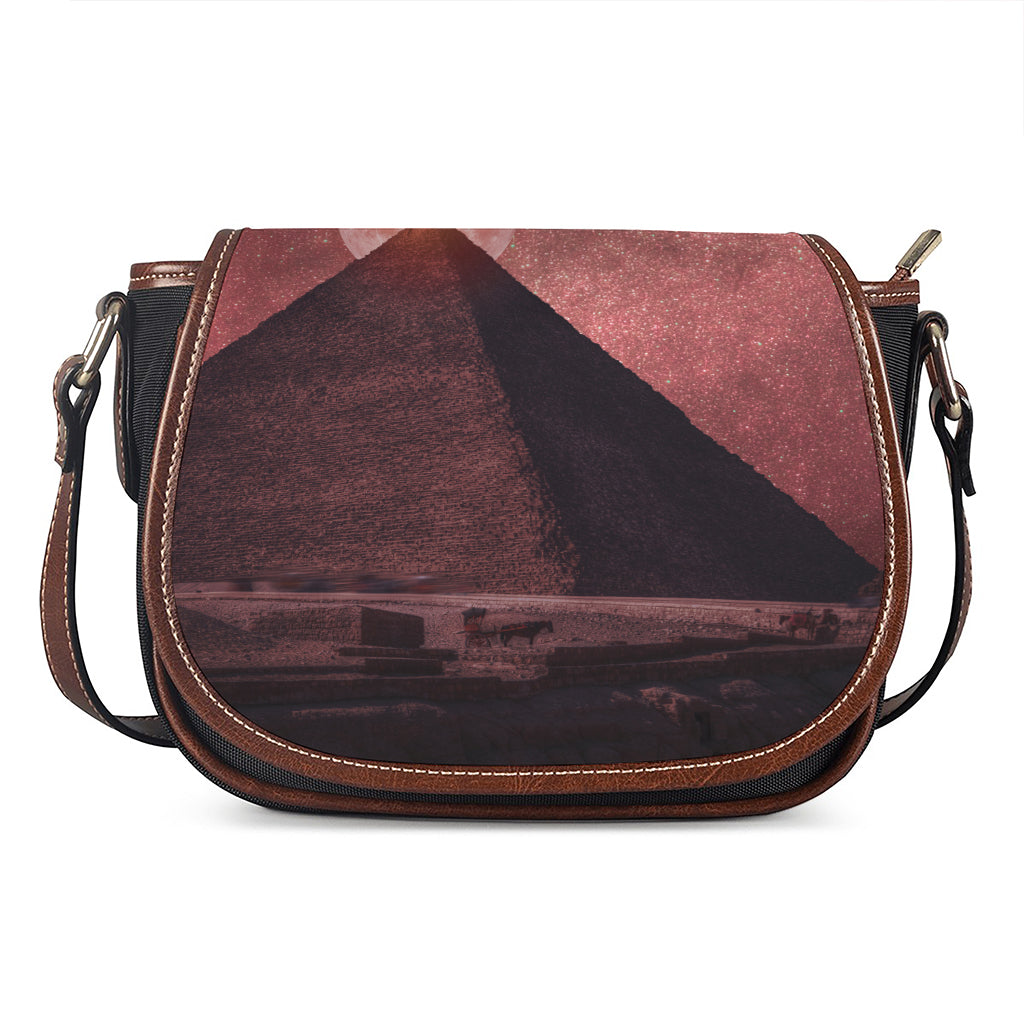 Bloody Moon Pyramid Print Saddle Bag