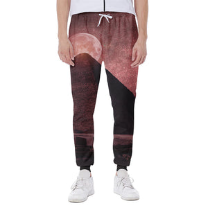 Bloody Moon Pyramid Print Scuba Joggers