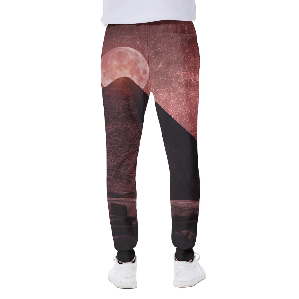 Bloody Moon Pyramid Print Scuba Joggers