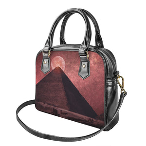Bloody Moon Pyramid Print Shoulder Handbag