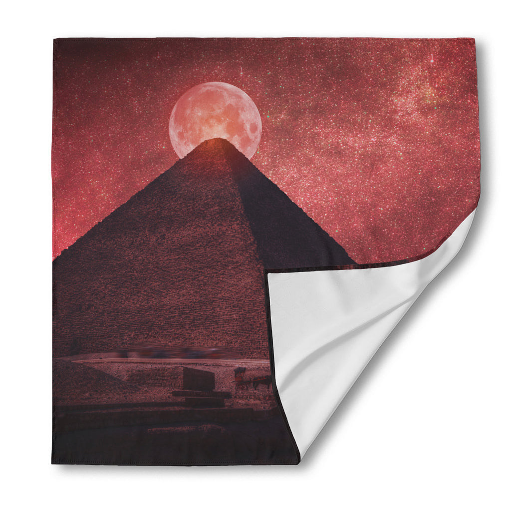 Bloody Moon Pyramid Print Silk Bandana