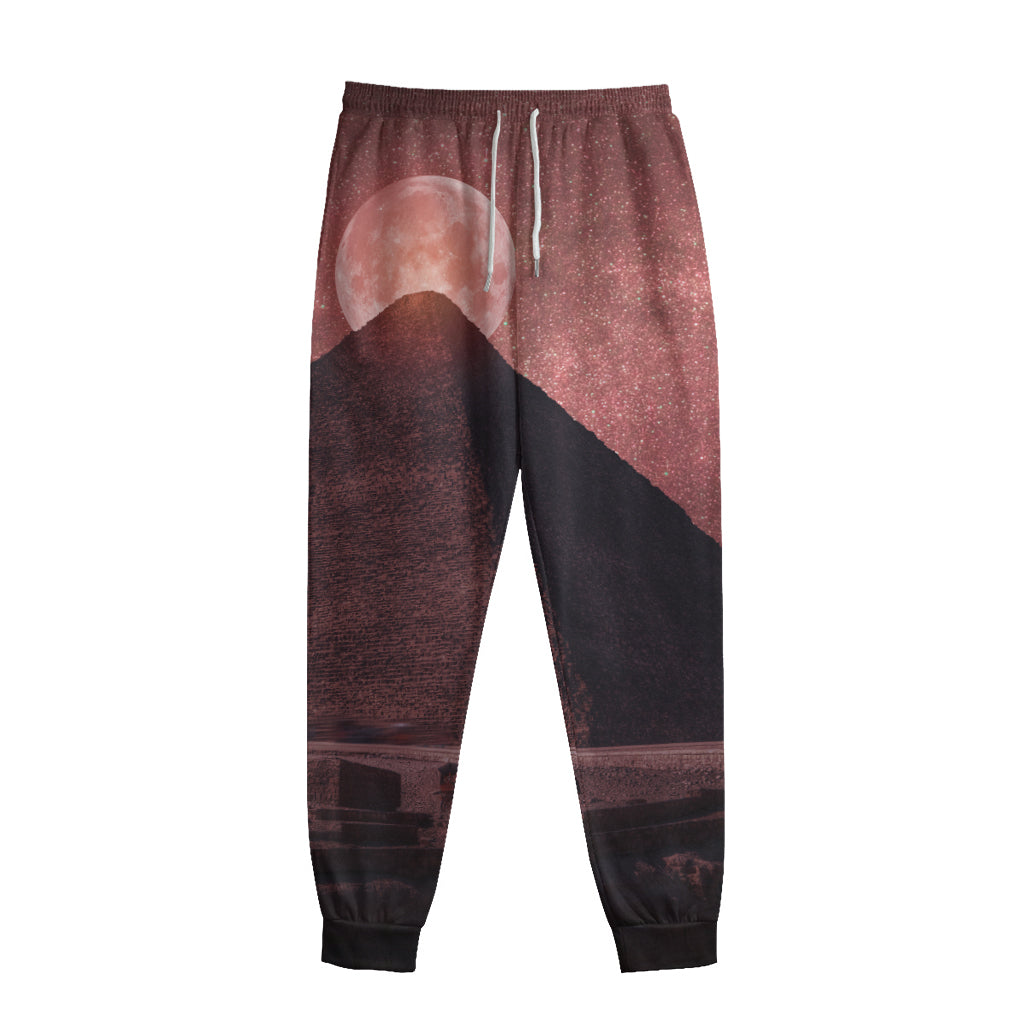 Bloody Moon Pyramid Print Sweatpants