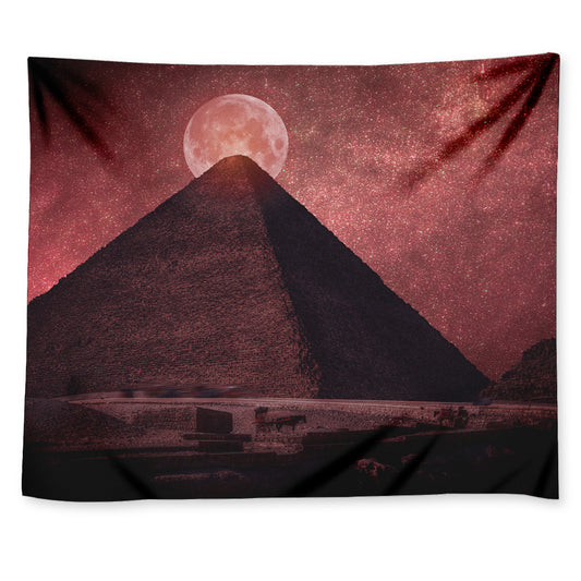 Bloody Moon Pyramid Print Tapestry