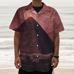 Bloody Moon Pyramid Print Textured Short Sleeve Shirt