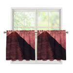 Bloody Moon Pyramid Print Tier Curtains