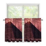 Bloody Moon Pyramid Print Tier Curtains