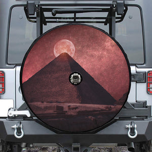 Bloody Moon Pyramid Print Tire Cover With Camera Hole